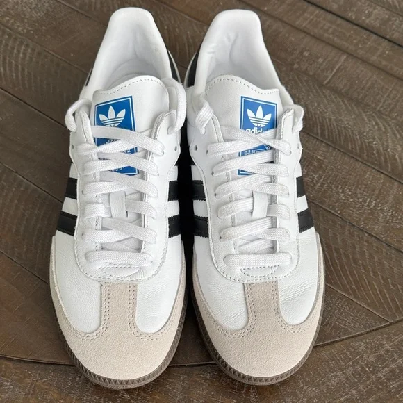Adidas Samba OG White/Black/Gray Like New! 9.5 Women’s, 8.5 Men’s - Picture 3 of 5